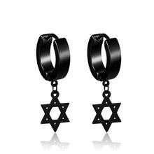 Load image into Gallery viewer, 1 pair Punk Black Multiple Styles Stainless/Titanium Steel Stud Earrings For Men and Women Gothic Street Pop Hip Hop Ear Jewelry
