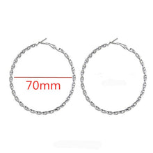 Load image into Gallery viewer, 40mm 60mm 70mm 80mm Exaggerate Big Smooth Circle Hoop Earrings Brincos Simple Party Round Loop Earrings for Women Jewelry