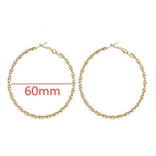 Load image into Gallery viewer, 40mm 60mm 70mm 80mm Exaggerate Big Smooth Circle Hoop Earrings Brincos Simple Party Round Loop Earrings for Women Jewelry