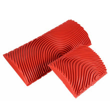 Load image into Gallery viewer, 2pcs/set Imitation Wood Graining Pattern Wall Texture Art DIY Brush Paint Roller Red Rubber Wood Grain Painting Tool Home Decor
